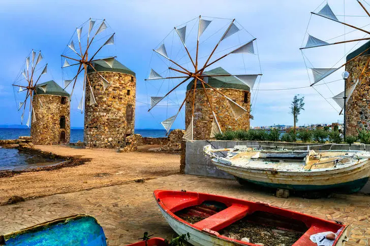 sakız adası yel değirmenleri